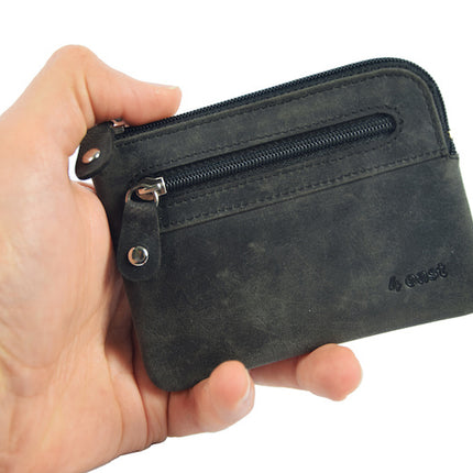 Autosleutel RFID Antidiefstal- RFID ALLEEN JE PASJES Sleutel Etui Hoesje Sleuteletui portemonnee - portemonnee etui - ring portemonnee - pasjeshouder met rits - rits portemonnee - 2 ritsen portemonnee - buffelleer portemonnee