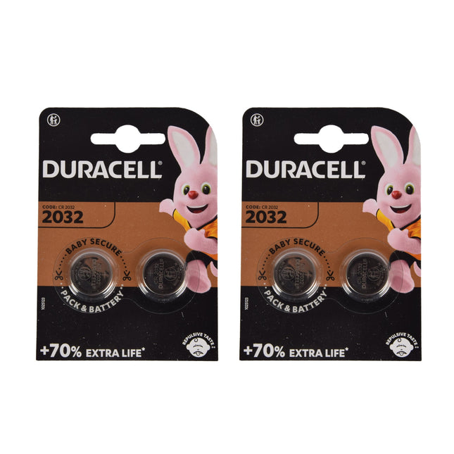 Exclusieve Lithium-Knoopcellen Set - 4 stuks - 3V Spanning - Zilver - 2.3cm Diameter - Code 2032