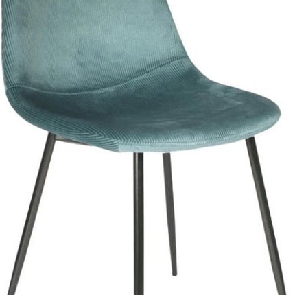 Kuipstoel - Turquoise Velvet Eetkamerstoel - Set van 2 