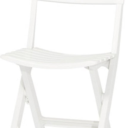 3x Robuuste kunststof klapstoel | Wit | Opvouwbaar stoel | 46 cm x 41 cm x 78 cm