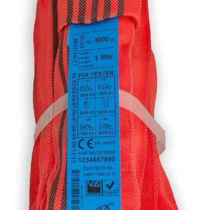 Hijsband DUOTECH RONDSTROP 5Ton 4,0 MTR - met certificaat