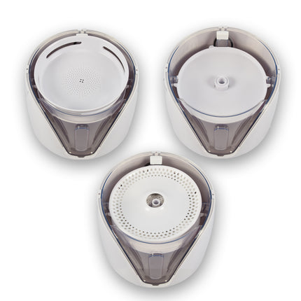 Automatische Huisdierenwaterdispenser - Wit/Zwart - 2L Drinkfontein met Filter - Kat Fontein 