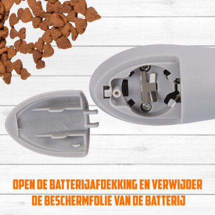 Digitale Voerscheppen Voor Hond Lepel | 1 Stuk | 3V CR2032 Batterij Vereist | 9cm x 23cm x 5cm | Grijs | Elektronische Weegschaal Maatschepjes Voor Huisdieren | ABS Materiaal | Digitale Voedsel Maatschep