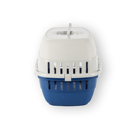 Opvouwbare Reismand voor Kat | Transportmand | Draagmand | Blauw | 37.5 cm x 35 cm x 57 cm | Kunststof + Metaal | 1.8 kg