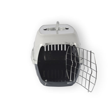 Transportmand Draagmand voor Kat - Opvouwbare - Grijs - Afmetingen 37.5x35x57cm - Lichtgewicht 1.8kg - Kunststof Metaal