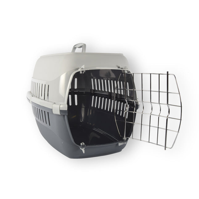 Transportmand Draagmand voor Kat - Opvouwbare - Grijs - Afmetingen 37.5x35x57cm - Lichtgewicht 1.8kg - Kunststof Metaal