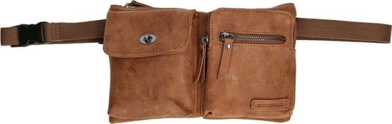 Heuptas Bicky Bernard - Heuptas - fanny pack - Heuptasje - Heuptasje dames - Heuptasje heren - heuptas festival - WDL - 3185 - Camel - Cognac