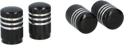 Dunlop Ventieldoppen Av Aluminium Zwart 4 Stuks
