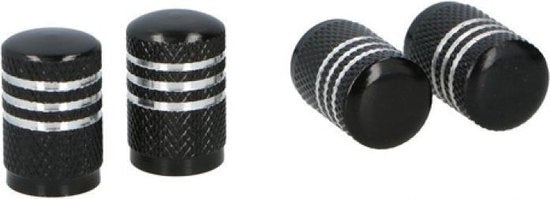 Dunlop Ventieldoppen Av Aluminium Zwart 4 Stuks