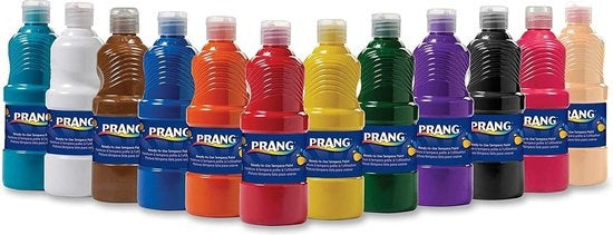Tempera verf 236 ML - 12 stuks Gebruiksklare tempera verf 12 kleuren