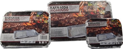 Set Barbecue - Instant - Wegwerp - Buiten barbecue - Tafel - Rooster - Balkon - Picknick - Barbecue accessoires - Grill - 3 Maten XL 1200 gram , L 600 gram , S 376 gram