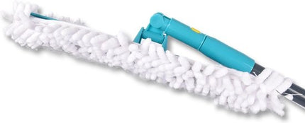 Hoogwaardige Microvezel Dweilset - Wit-Blauwe Vloerreiniger en Vloerwisser voor Hout, Laminaat, PVC, Tapijt en Tegels 150 lengte