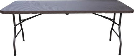 Inklapbare tafel | campingtafel Tuintafel inklapbaar rattan look 180X76X74 cm HDPE 