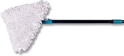 Hoogwaardige Microvezel Dweilset - Wit-Blauwe Vloerreiniger en Vloerwisser voor Hout, Laminaat, PVC, Tapijt en Tegels 150 lengte