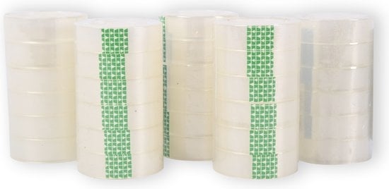 Doorzichtige Verpakkingstapes - Transparante Plakbandrollen - 12mm x 10m - Lichtgewicht Plastic - Inclusief 30 Stuks - Totale Gewicht 175g