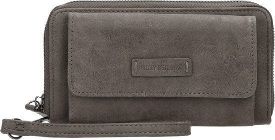 Bicky bernard - Portemonnee dames - Portefeuille met ritssluiting - Portemonnee voor telefoon