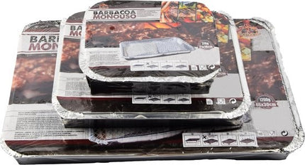 Set Barbecue - Instant - Wegwerp - Buiten barbecue - Tafel - Rooster - Balkon - Picknick - Barbecue accessoires - Grill - 3 Maten XL 1200 gram , L 600 gram , S 376 gram