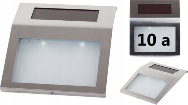 RVS Huisnummer Verlichting Solar - LED Huisnummerbord Zonne Energie 1/2/3/4/5/6/7/8/9/0