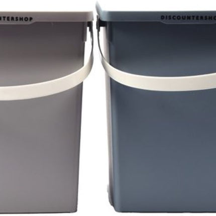 Discountershop® | 3x Opbergbox | afsluitbare |multibox 4.5 liter 100% BIO recyclable | |23x16x13.5 cm Grijs/blauw/Mint