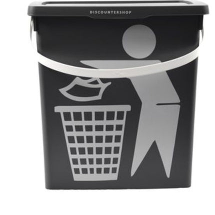 Handig klein afvalbak Afvalemmer containertje| 100% BIO recyclable | 30.8x25x14 cm| organisch afval 11/4.5 liter Grijs | 2 Stuks