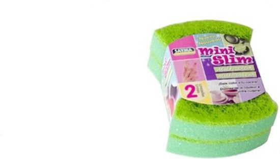 2x Zachte schuurspons | Gekleurde schuursponzen | Schuursponsje |Spons | Afwas sponzen - 10x7x2cm