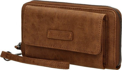 Bicky bernard - Portemonnee dames - Portefeuille met ritssluiting - Portemonnee voor telefoon - camel
