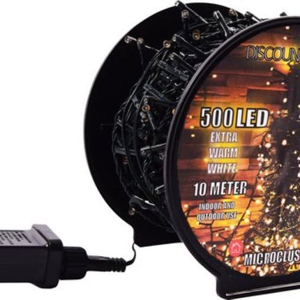 Kerstverlichting buiten - 10 meter 500 LED - EXTRA Warm Wit - Lichtsnoer Nano Koperdraad - IP44 Stekker met timerfunctie - Kerstboomverlichting - geschikt voor binnen en buiten - kerstverlichting led