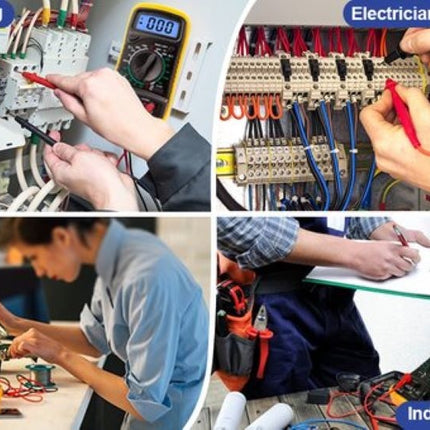 Digitale Multimeter - AC / DC - Incl. 9V Batterij, Klemtangen & Opberghoes - Multi Meter
