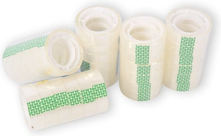Doorzichtige Verpakkingstapes - Transparante Plakbandrollen - 12mm x 10m - Lichtgewicht Plastic - Inclusief 30 Stuks - Totale Gewicht 175g