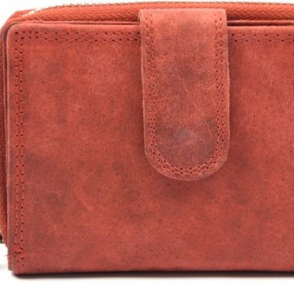 Portemonnee - portemonnee dames - portemonnee heren - portemonnee pasjes - Portemonnee creditcard - Portemonnee met creditcardhouder - creditcard portemonnee - Lederen portemonnee - Creditcardhouder - Rood - RFID Protected Anti skim - 4E-401