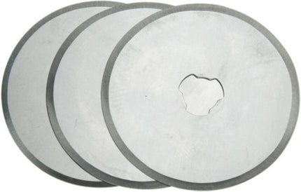 Rolmes met 3 stuks Reservemes Rolmes 45 Mm Staal – Stofschaar – Stof Snijder Roller – Rolmes 45 mm – Comfort – Rolmes stof – Naaien – Naaiset – Rolmes Voor Stof – Rolmessen – Snijmes – Met veiligheidssluiting - RVS