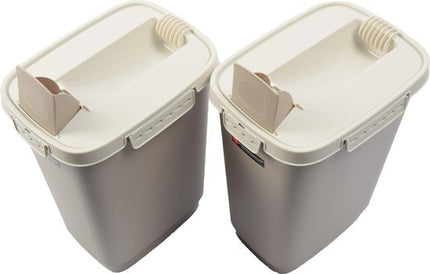 2x Kattenbak - hondenbak -Kattenbak - Kattencontainer - honden/Katten -hondenvoer - Droogvoer - Voedselbak - Kattenvoedsel - Kattenbakvulling - Container - Voedselcontainer kat - Voedselcontainer