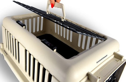 Hondenbox | Wit grijs | kattenreismand | 50cmx33cm x33cm | Tot 12 kg | Hondenreismand