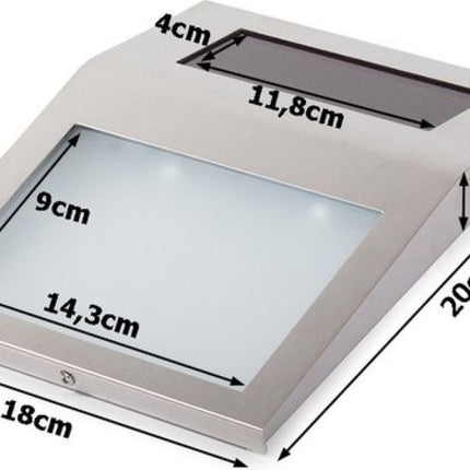 RVS Huisnummer Verlichting Solar - LED Huisnummerbord Zonne Energie 1/2/3/4/5/6/7/8/9/0