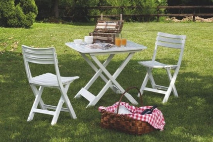 1x Robuuste kunststof klapstoel | Wit | tuinstoel bistrostoel balkonstoel campingstoel |Opvouwbaar | Relaxen |46 cm x 41 cm x 78 cm