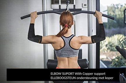 Elleboog compressiehuls (1 paar) - # 1 koper geïnfundeerde ondersteuning - gegarandeerd herstel Koperen elleboogbrace-idee voor trainingen, sport, golfers, tenniselleboog, artritis, peesontsteking- SIZE M - Maat M