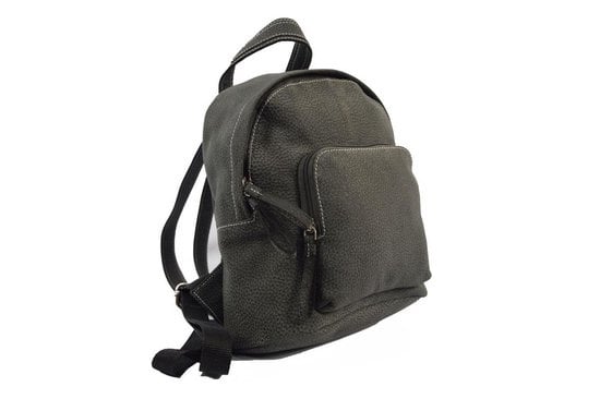 4East Leren Rugzak/Backpack Antraciet/Zwart