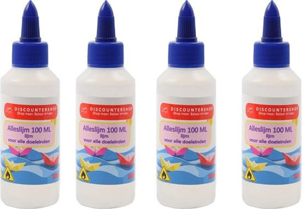 4X Alleslijm 100ML - Lijm - Lijm voor papier - Lijm voor karton - Lijm voor textiel - Lijm voor piepschuim