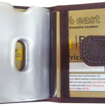 Creditcardhouder Purple Portemonnee - portemonnee dames - portemonnee heren - portemonnee pasjes - Portemonnee creditcard - Portemonnee met creditcardhouder - creditcard portemonnee - Lederen portemonnee - Paars- RFID Protected Anti skim - 4E-106