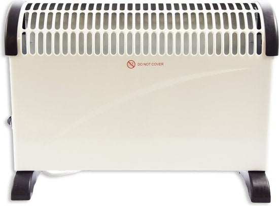 Discountershop Elektrische Convector Kachel - 750 /1250 / 2000 Watt - Verstelbare Thermostaat - Wit