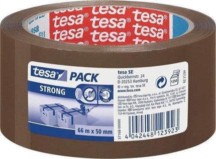 3 Rollen verpakkingstape bruin 50 mm x 66 meter - Handig en knutselen - VERPAKKINGSTAPE TESA 64014 50MMX66M BRUIN 3 STUKs