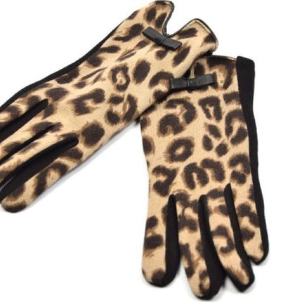 Zachte dames handschoenen Let's Snake| Zwart Camel |Slangenprint |Handschoenen Dames Handschoenen Warm Touch - Trendy handschoenen voor winter look - Handschoenen touchscreen