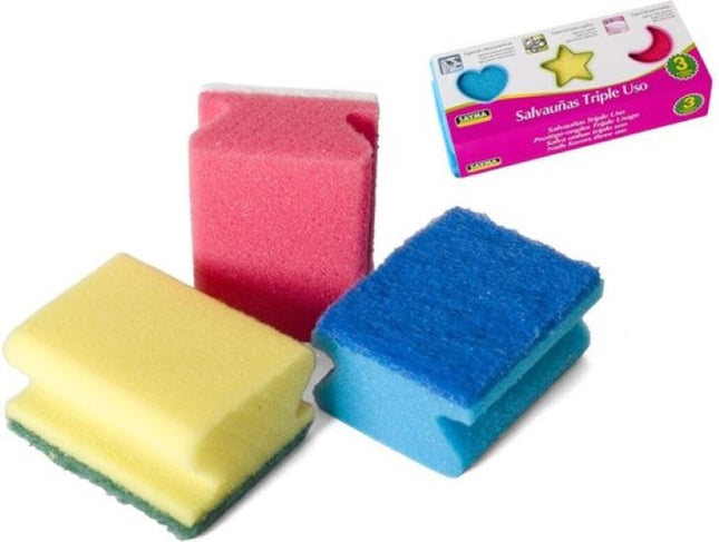 Zachte schuurspons Gekleurde schuursponzen 9x6.5x4.5cm 15 stuks | Schuursponsje |Spons | Afwas sponzen -