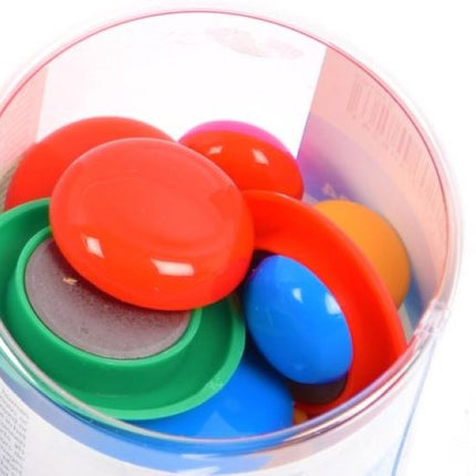 Magnetische memoclips - 24x stuks magneten voor boodschappen memo's op de koelkast - Memoclips - magneet - 24x stuks memo / whiteboard magneten - wit / rood / blauw / zwart - koelkastmagneet / memo magneten / organizer magneetjes - school & kantoor