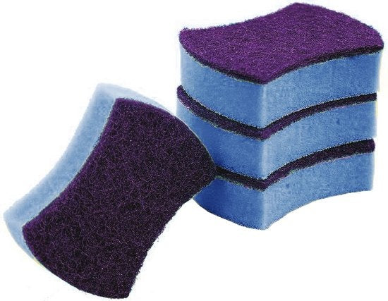 4 stuks Zachte schuurspons | Gekleurde schuursponzen | Schuursponsje |Spons | Afwas sponzen - 10x7x2cm