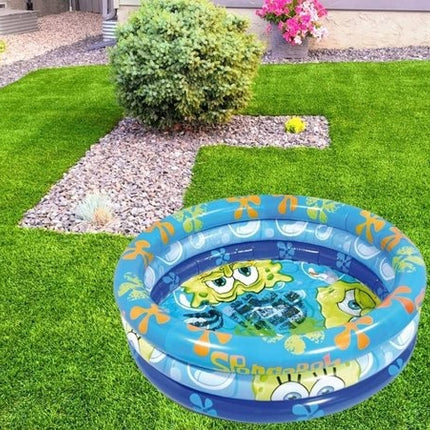 Opblaasbare Zwembad - Rond - Spongebob - 100 cm - Opblaasbaar - Kinderbad - Tuin - Zomer