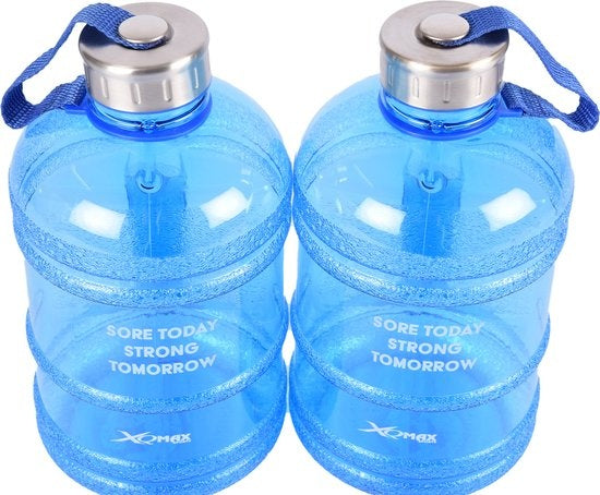  Sportdrankfles - waterfles / watercan van tritan materiaal - 1.9 Liter blauw