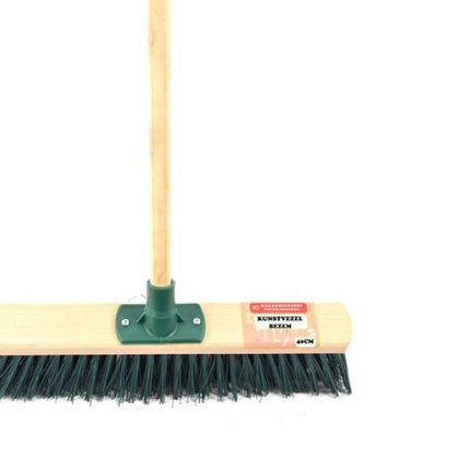 Set van 2x Bezem 30cm/40cm inclusief steel groen -Household Bezem