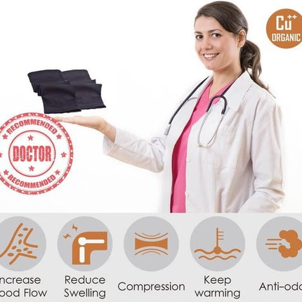 Elleboog compressiehuls (1 paar) - # 1 koper geïnfundeerde ondersteuning - gegarandeerd herstel Koperen elleboogbrace-idee voor trainingen, sport, golfers, tenniselleboog, artritis, peesontsteking- SIZE XL - Maat XL