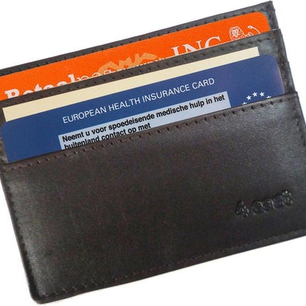 Portemonnee - portemonnee dames - portemonnee heren - portemonnee pasjes - Portemonnee creditcard - Portemonnee met creditcardhouder - creditcard - Card case - creditcard houder met geld - pasjeshouder met briefgeld -6 pasjeshouder - 4E-110  Bruin